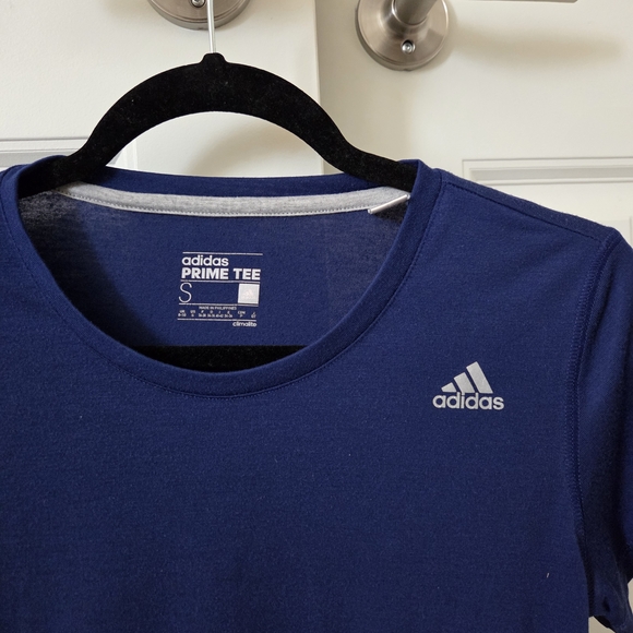 adidas Navy Short Sleeve Performance Tee - Picture 2 of 2